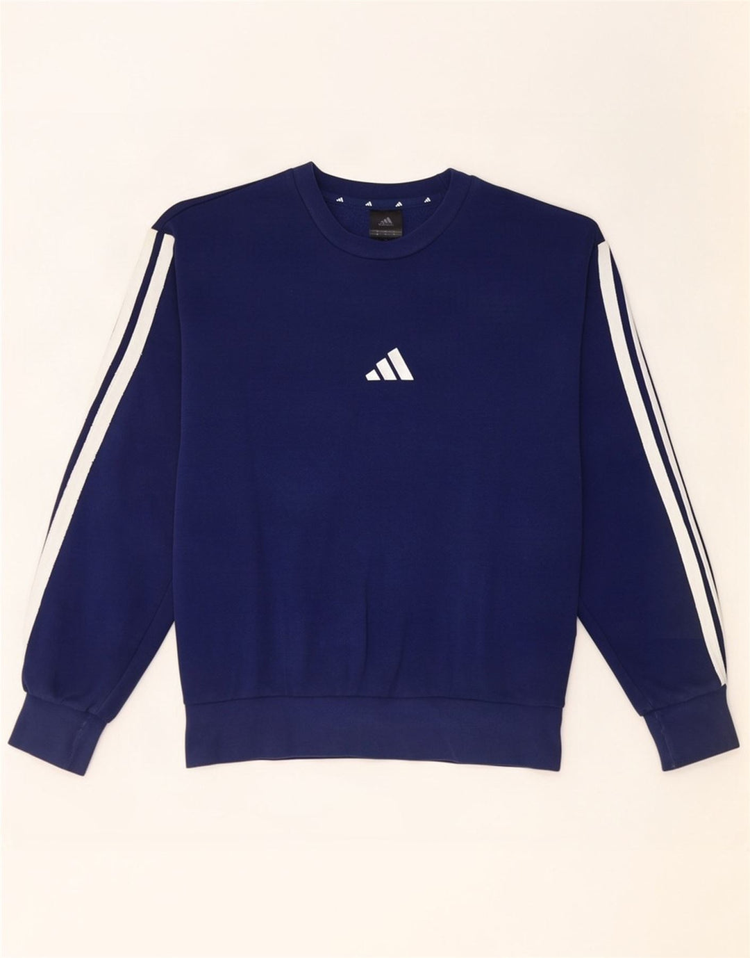 Adidas Mens Sweatshirt Jumper Medium Navy Blue Cotton