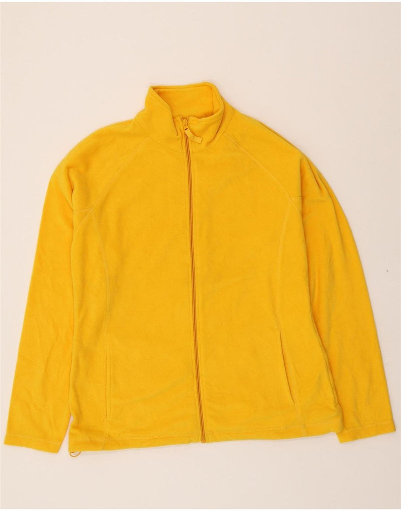 MOUNTAIN WAREHOUSE Womens Fleece Jacket UK 14 Medium Yellow Polyester Vintage Mountain Warehouse and Second-Hand Mountain Warehouse from Messina Hembry 