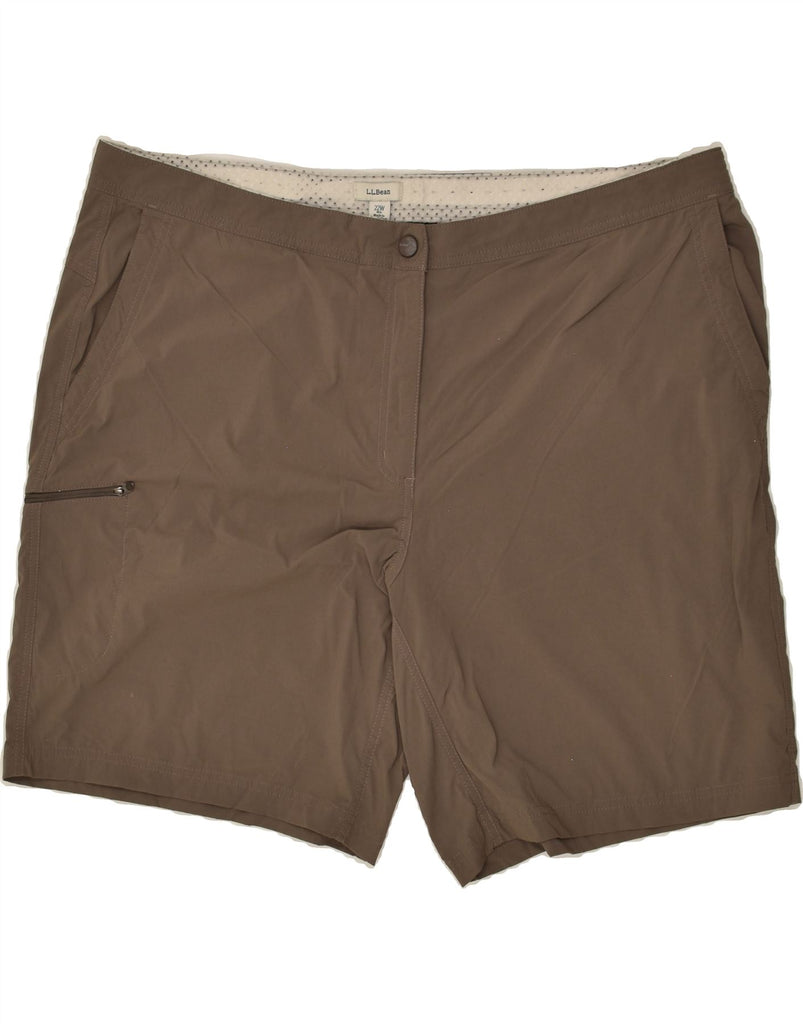 L.L.BEAN Womens Cargo Shorts US 22 3XL W44 Brown Nylon | Vintage L.L.Bean | Thrift | Second-Hand L.L.Bean | Used Clothing | Messina Hembry 