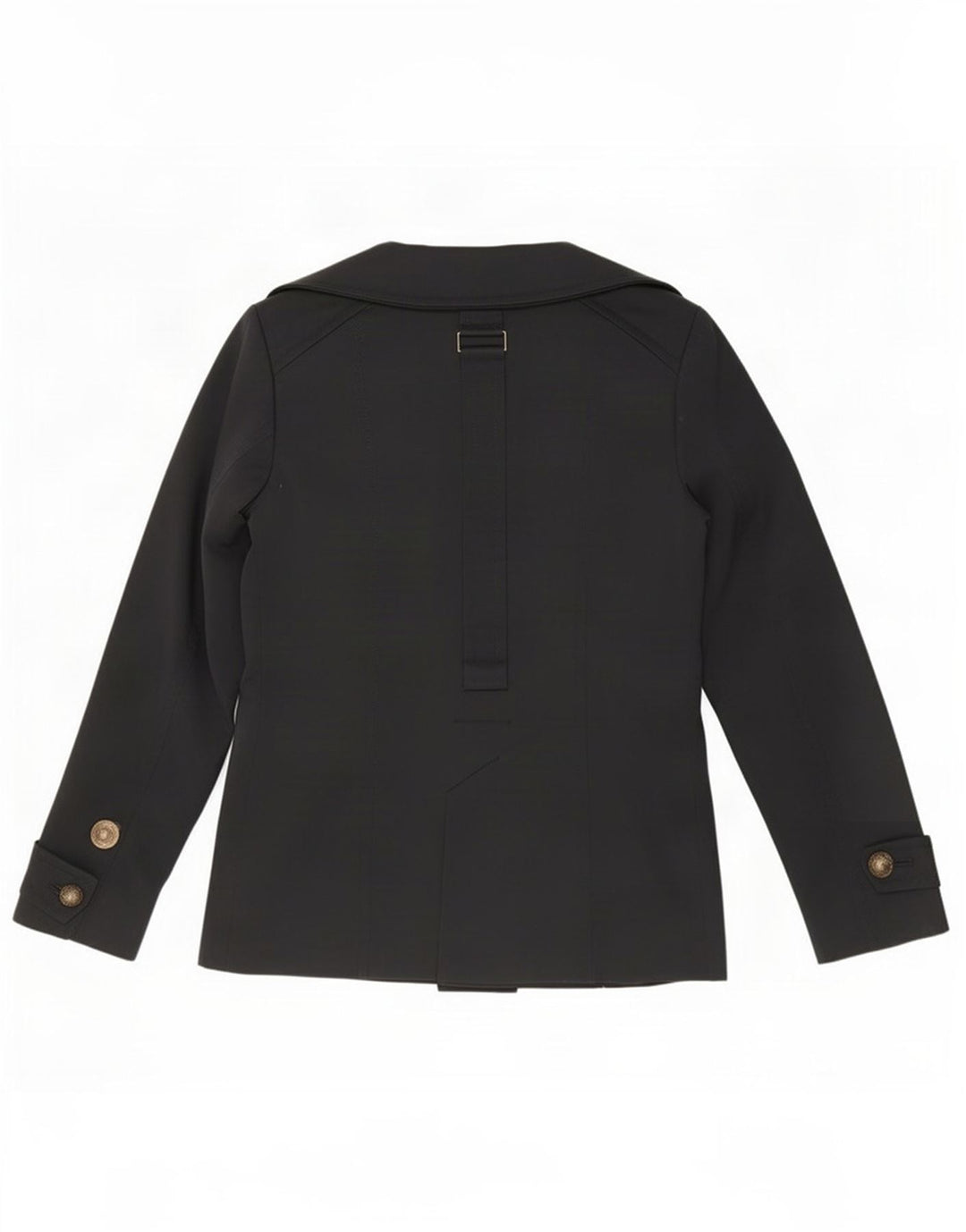 Zara Womens 1 Button Blazer Jacket UK 10 Small Black Cotton