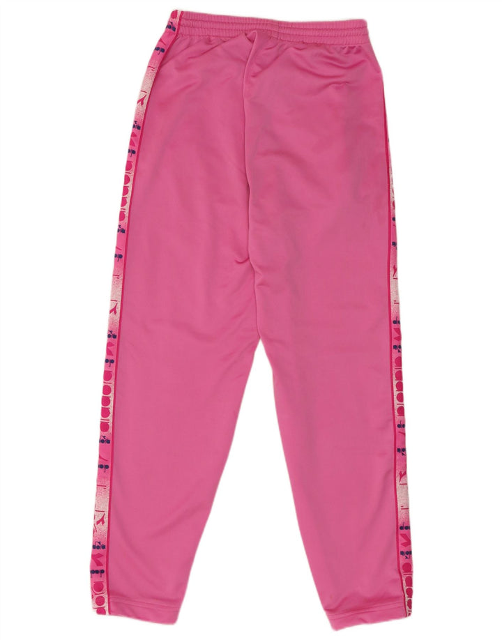 Diadora Womens Graphic Tracksuit Trousers UK 14 Medium Pink