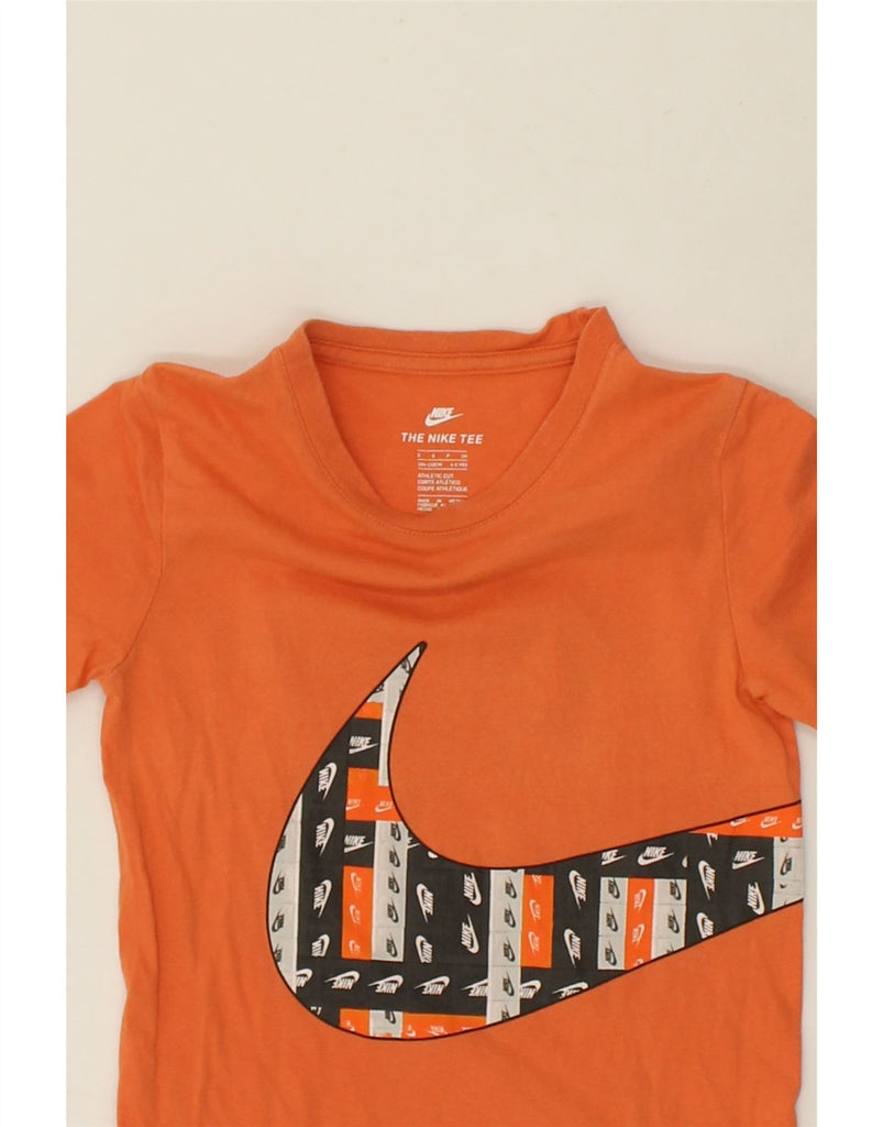 NIKE Boys Graphic T-Shirt Top 4-5 Years Orange Cotton | Vintage Nike | Thrift | Second-Hand Nike | Used Clothing | Messina Hembry 