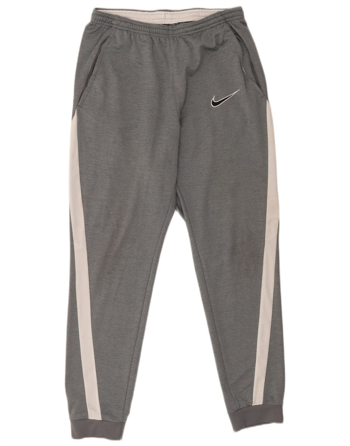 Nike Mens Dri Fit Tracksuit Trousers Joggers Medium Grey Colourblock