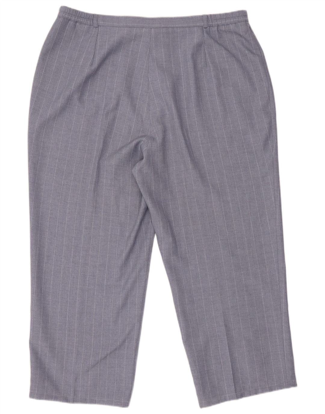 ST. BERNARD Womens High Waist Cropped Trousers UK 20 2XL W34 L24 Blue