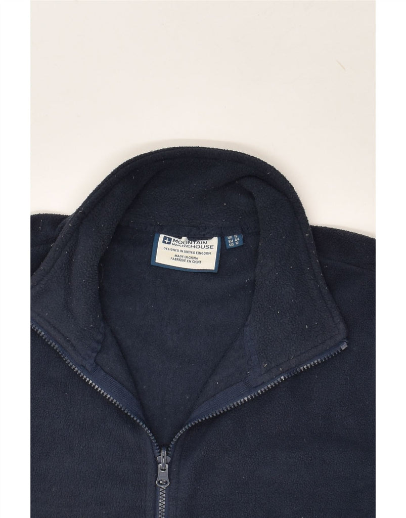 MOUNTAIN WAREHOUSE Womens Fleece Jacket UK 16 Large Navy Blue Polyester | Vintage Mountain Warehouse | Thrift | Second-Hand Mountain Warehouse | Used Clothing | Messina Hembry 