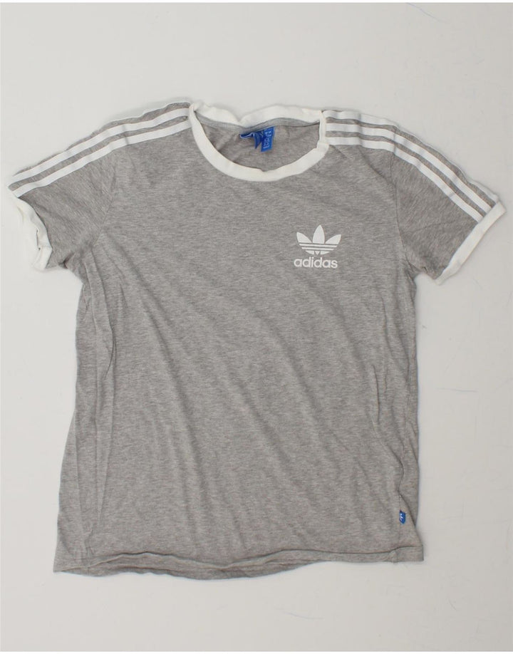 ADIDAS Womens T-Shirt Top UK 8 Small  Grey Cotton Vintage Adidas and Second-Hand Adidas from Messina Hembry 