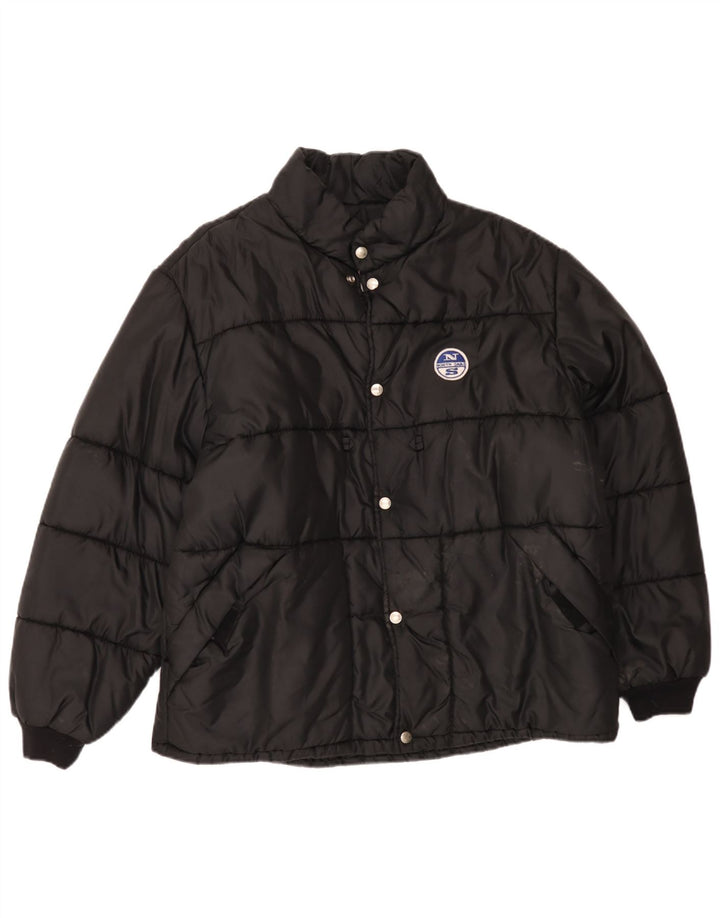 North Sails Mens Padded Jacket UK 42 XL Black