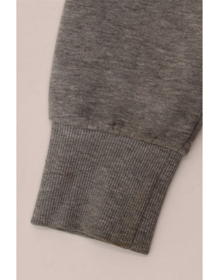 Superdry Mens Zip Hoodie Sweater Large Grey Flecked Cotton