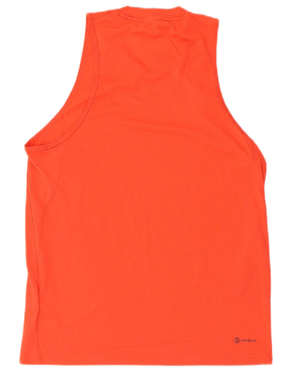 Adidas Mens Aeroready Vest Top Medium Orange Polyester