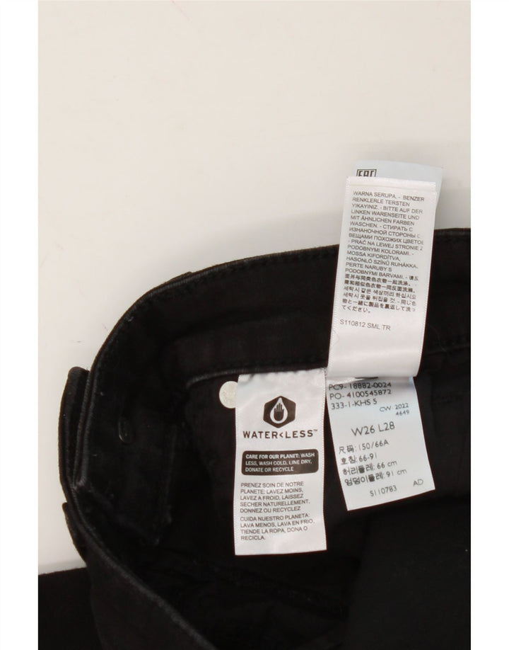 LEVI'S Womens Skinny Jeans W26 L28 Black Cotton Vintage Levi's and Second-Hand Levi's from Messina Hembry 