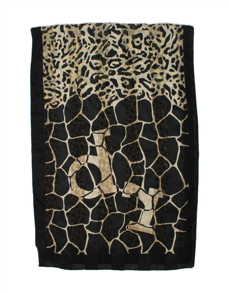 ROCCOBAROCCO Womens Rectangle Scarf One Size Brown Animal Print Polyester | Vintage Roccobarocco | Thrift | Second-Hand Roccobarocco | Used Clothing | Messina Hembry 