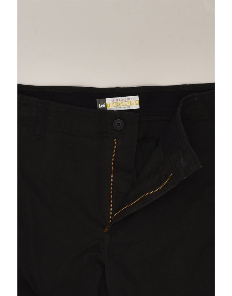 LEE Mens Straight Chino Trousers W36 L29 Black Cotton | Vintage Lee | Thrift | Second-Hand Lee | Used Clothing | Messina Hembry 