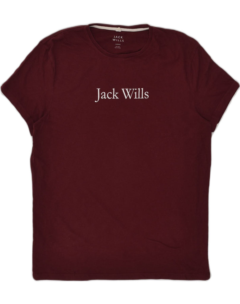 JACK WILLS Mens Graphic T-Shirt Top Large Maroon | Vintage Jack Wills | Thrift | Second-Hand Jack Wills | Used Clothing | Messina Hembry 