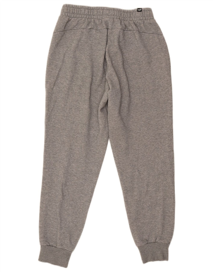 Puma Mens Tracksuit Trousers Joggers Medium Grey Flecked Cotton