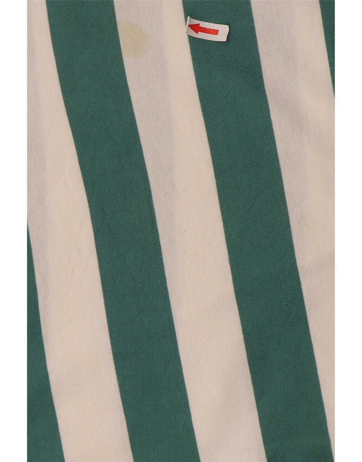 J. Crew Mens T-Shirt Top Large Green Striped Cotton