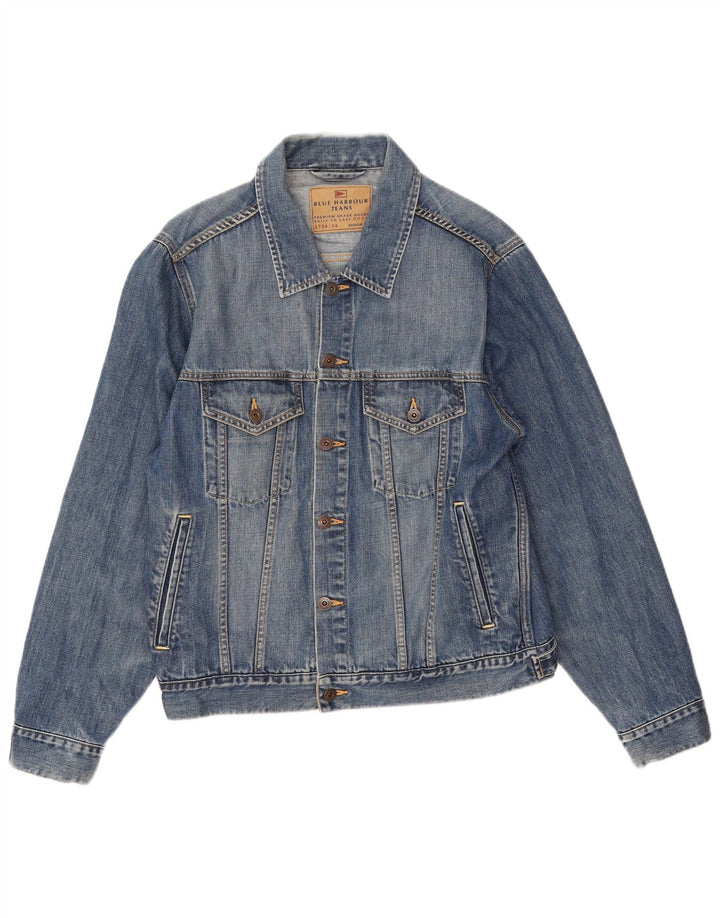 Marks & Spencer Mens Denim Jacket UK 38 Medium Blue Cotton