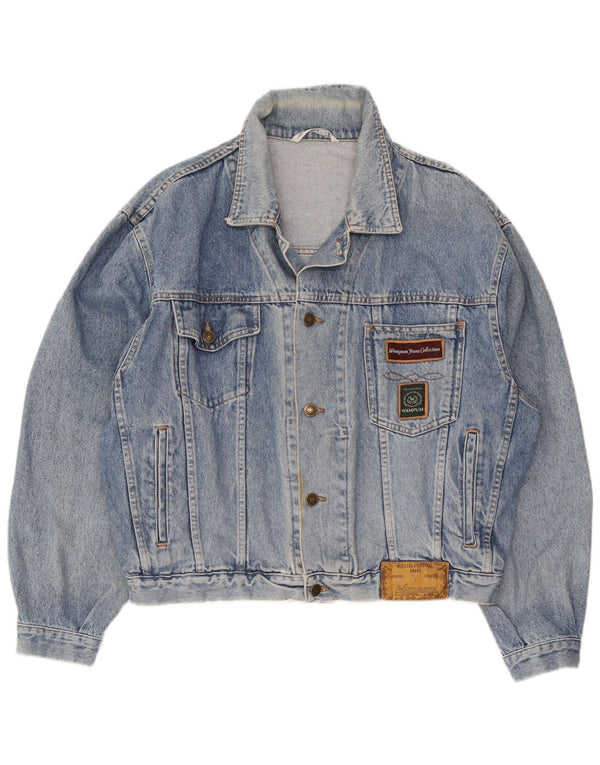 Wampum Womens Denim Jacket UK 16 Large Blue