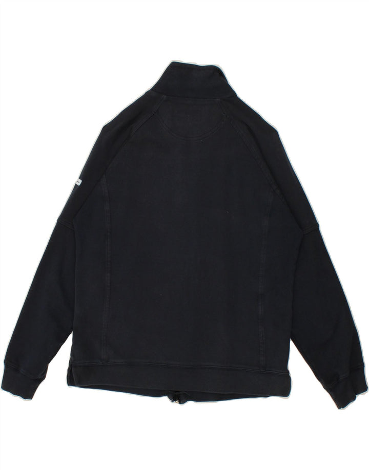 CHAMPION Womens Tracksuit Top Jacket UK 14 Medium Navy Blue Cotton Vintage Champion and Second-Hand Champion from Messina Hembry 