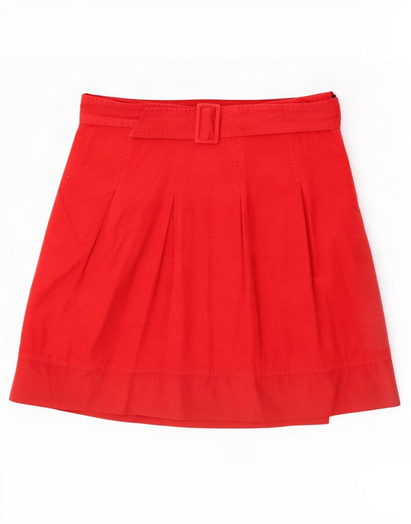 Max & Co. Womens Mini Corduroy Skirt UK 12 Medium W30 Red Cotton