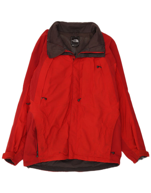 The North Face Mens Rain Jacket UK 38 Medium Red Nylon
