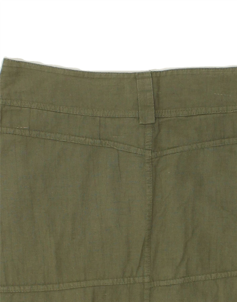 BIZZARRO Womens A-Line Skirt W32 Large Khaki | Vintage Bizzarro | Thrift | Second-Hand Bizzarro | Used Clothing | Messina Hembry 