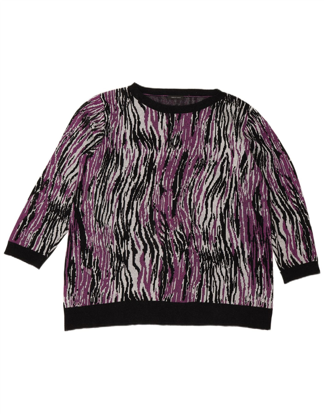 Florela Rubino Womens Crew Neck Jumper Sweater UK 14 Medium Multicoloured