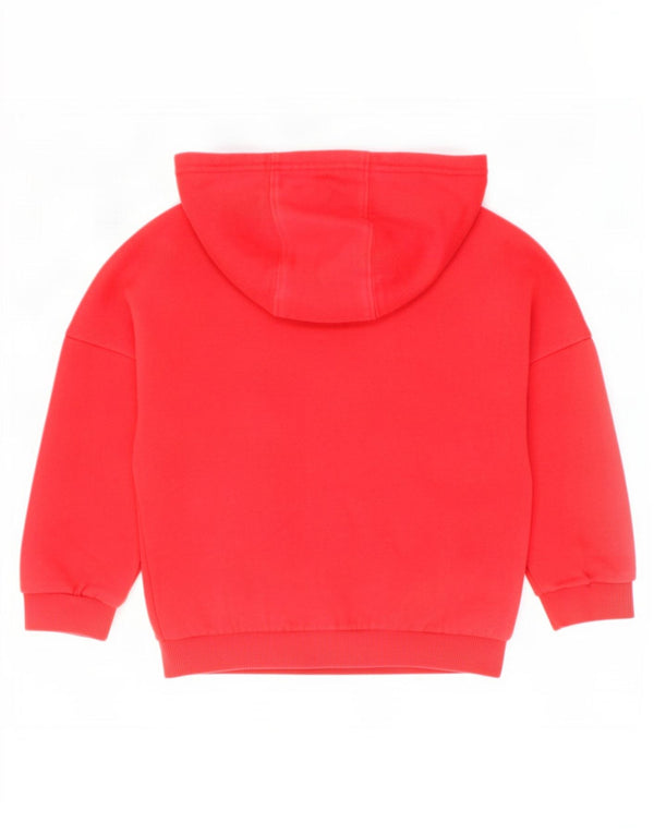 Adidas Girls Hoodie Jumper 3-4 Years Red Cotton
