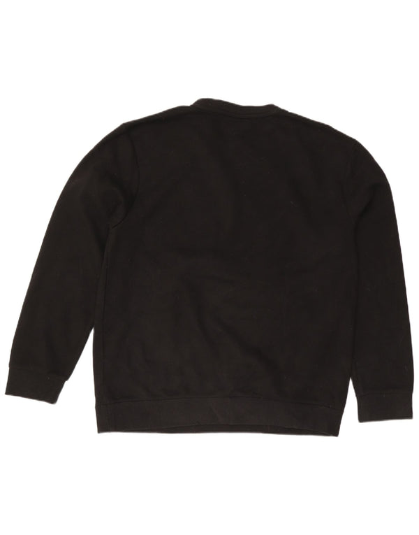 FILA Womens Loose Fit Graphic Sweatshirt Jumper UK 16 Large Black Cotton