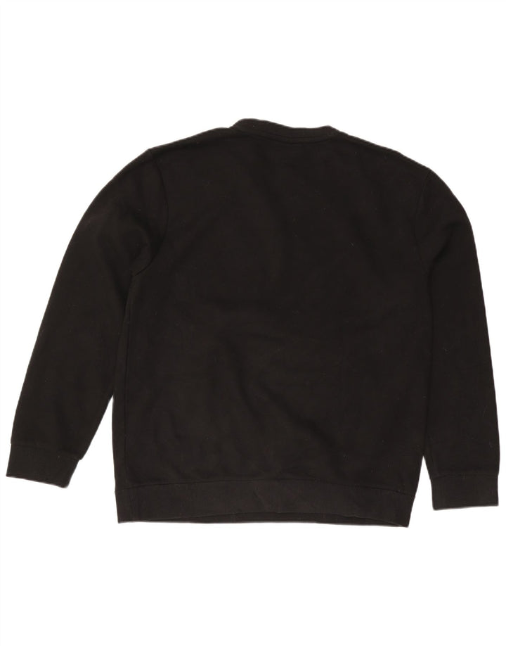 FILA Womens Loose Fit Graphic Sweatshirt Jumper UK 16 Large Black Cotton