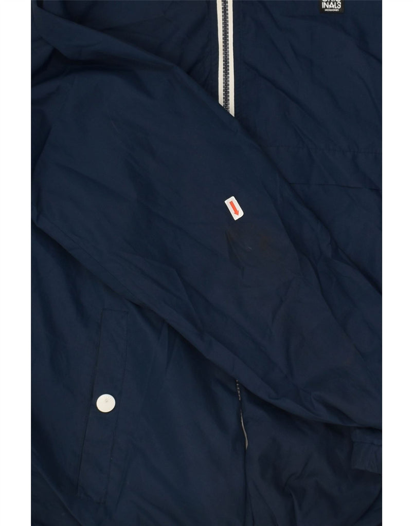 JACK & JONES Mens Hooded Rain Jacket UK 36 Small Navy Blue Polyester | Vintage Jack & Jones | Thrift | Second-Hand Jack & Jones | Used Clothing | Messina Hembry 