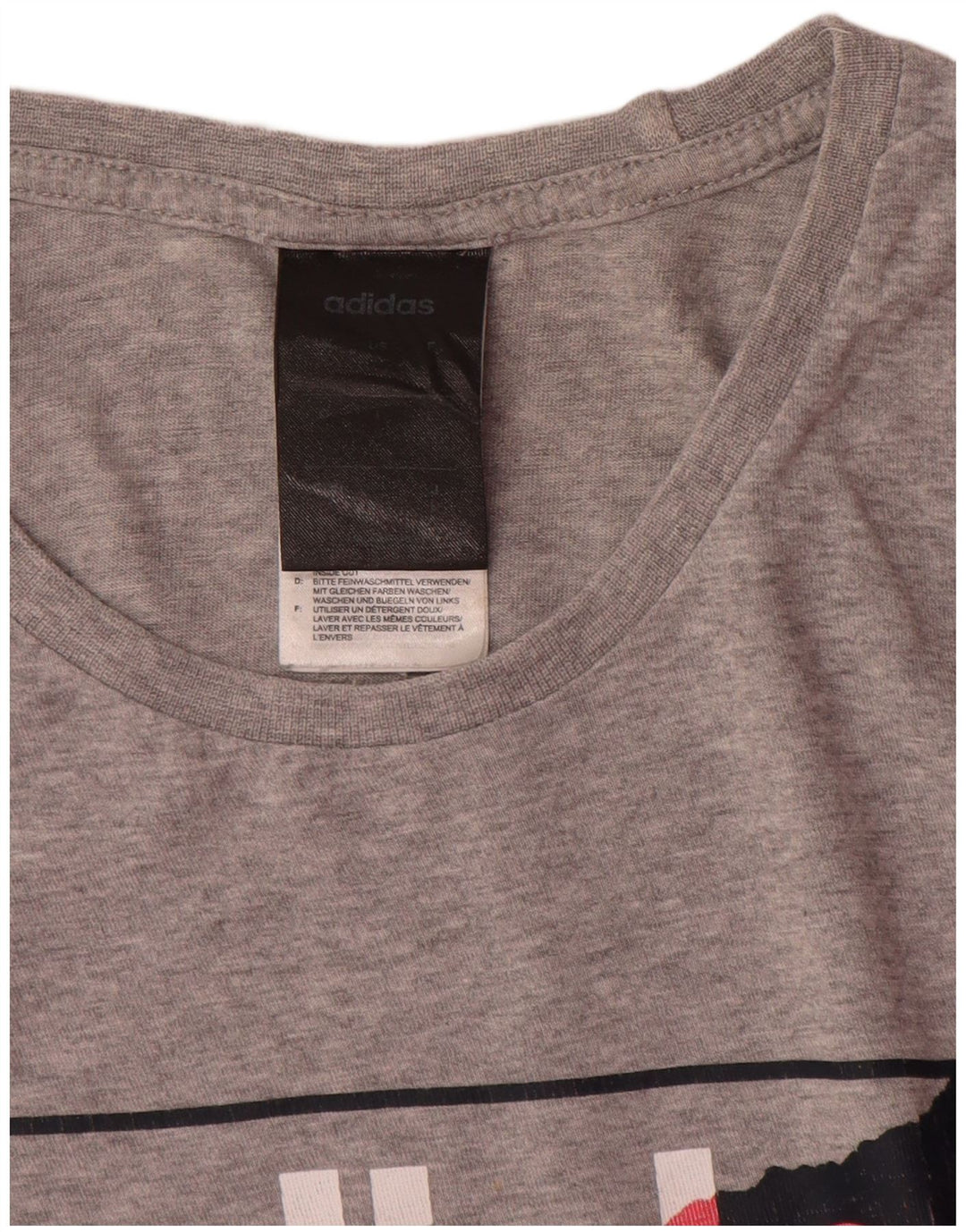 Adidas Mens Graphic T-Shirt Top Small Grey Cotton