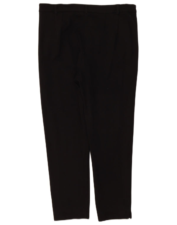 Marks & Spencer Womens High Waist Suit Trousers UK 16 Large W36 L27 Black