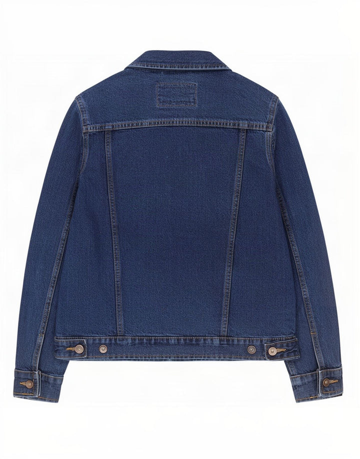 Marks & Spencer Womens Denim Jacket UK 10 Small Blue Cotton