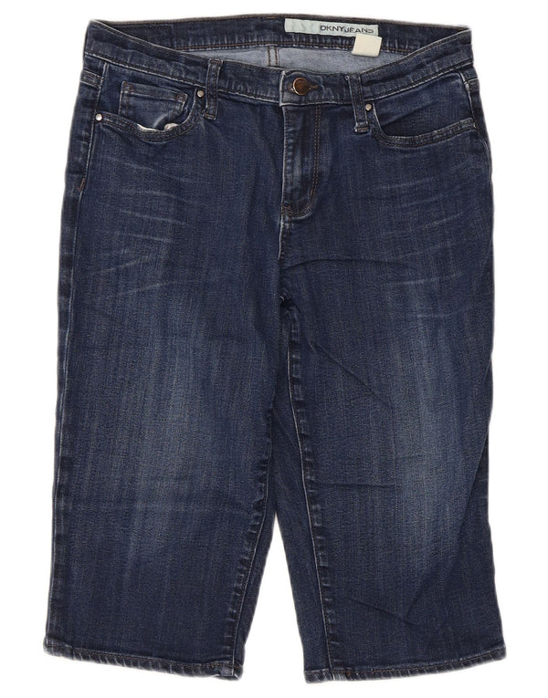 Dkny Womens Bermuda Denim Shorts US 6 Medium W30 Blue Cotton