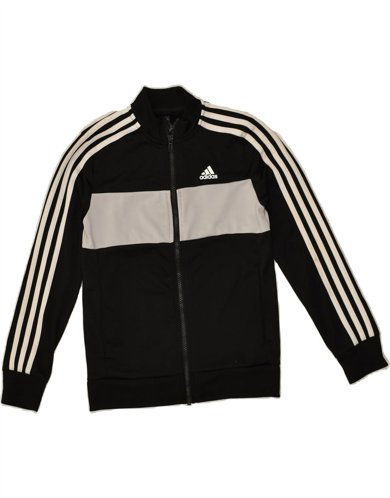 ADIDAS Boys Tracksuit Top Jacket 9-10 Years Black Polyester | Vintage Adidas | Thrift | Second-Hand Adidas | Used Clothing | Messina Hembry 