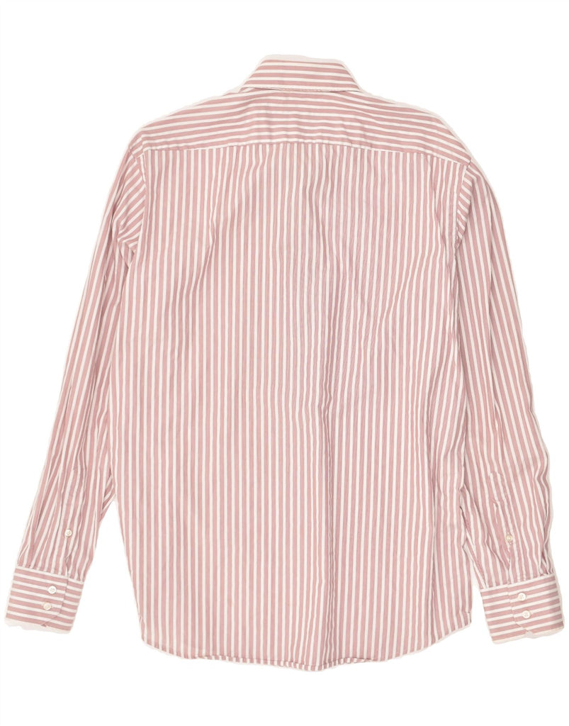 HUGO BOSS Mens Regular Fit Shirt Size 16 41 Large Pink Striped Cotton | Vintage Hugo Boss | Thrift | Second-Hand Hugo Boss | Used Clothing | Messina Hembry 