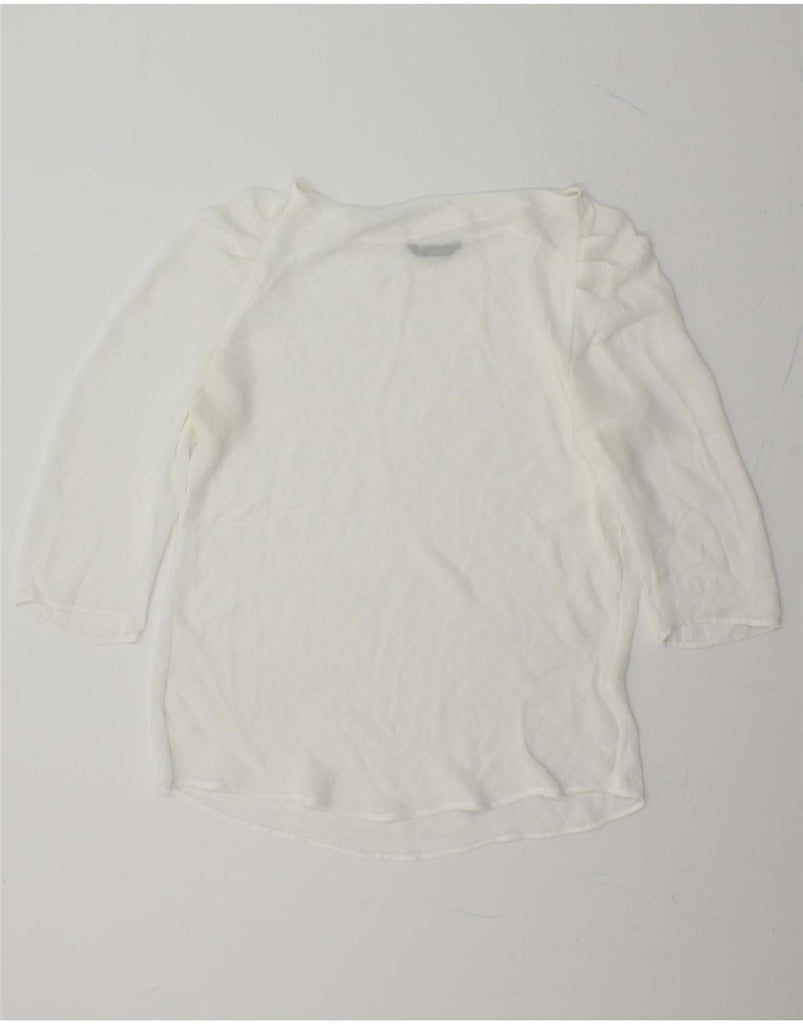 MASSIMO DUTTI Womens 3/4 Sleeve Blouse Top EU 40 Medium White Vintage Massimo Dutti and Second-Hand Massimo Dutti from Messina Hembry 