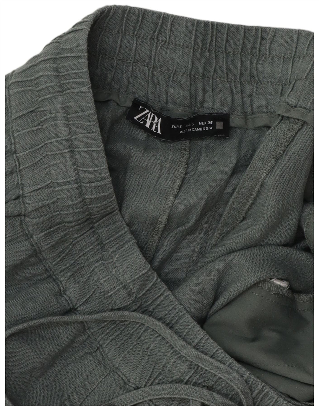 Zara Womens Harem Trousers Small W26 L24 Green