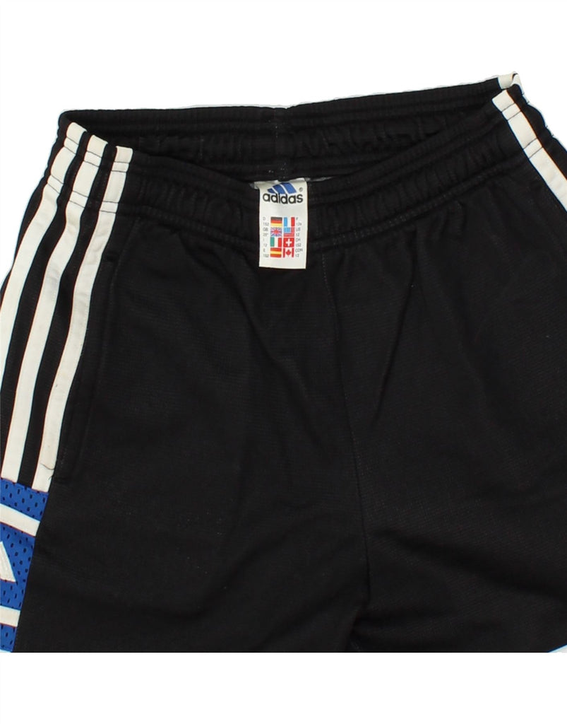 ADIDAS Boys Graphic Sport Shorts 11-12 Years Black Polyamide | Vintage Adidas | Thrift | Second-Hand Adidas | Used Clothing | Messina Hembry 