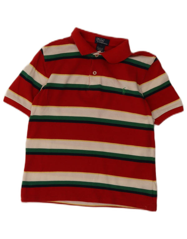 Polo Ralph Lauren Boys Shirt 6-7 Years Red Striped Cotton