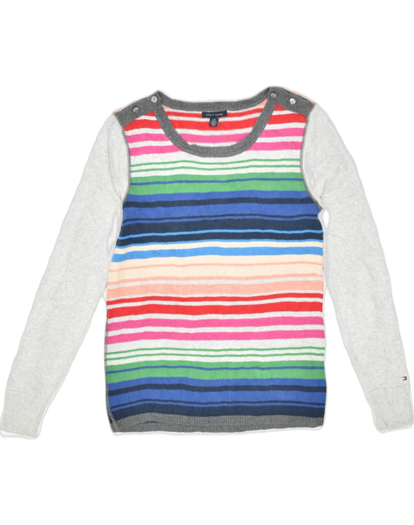 TOMMY HILFIGER Womens Crew Neck Jumper Sweater UK 10 Small Multicoloured | Vintage | Thrift | Second-Hand | Used Clothing | Messina Hembry 