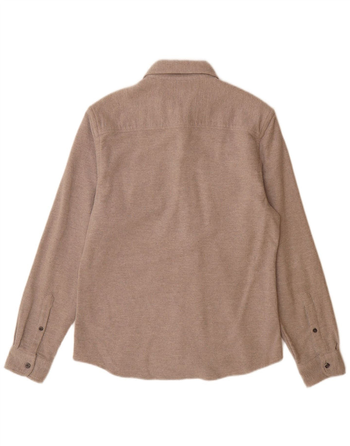 Reiss Mens Regular Fit Shirt Large Grey Cotton
