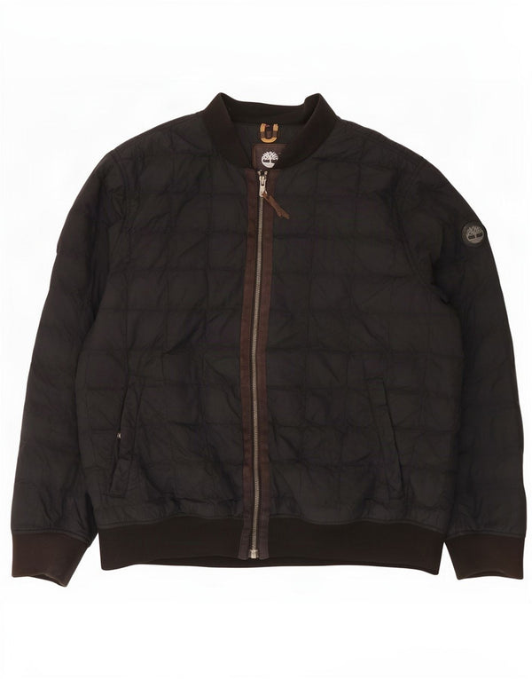 Timberland Mens Padded Jacket UK 42 XL Black Nylon