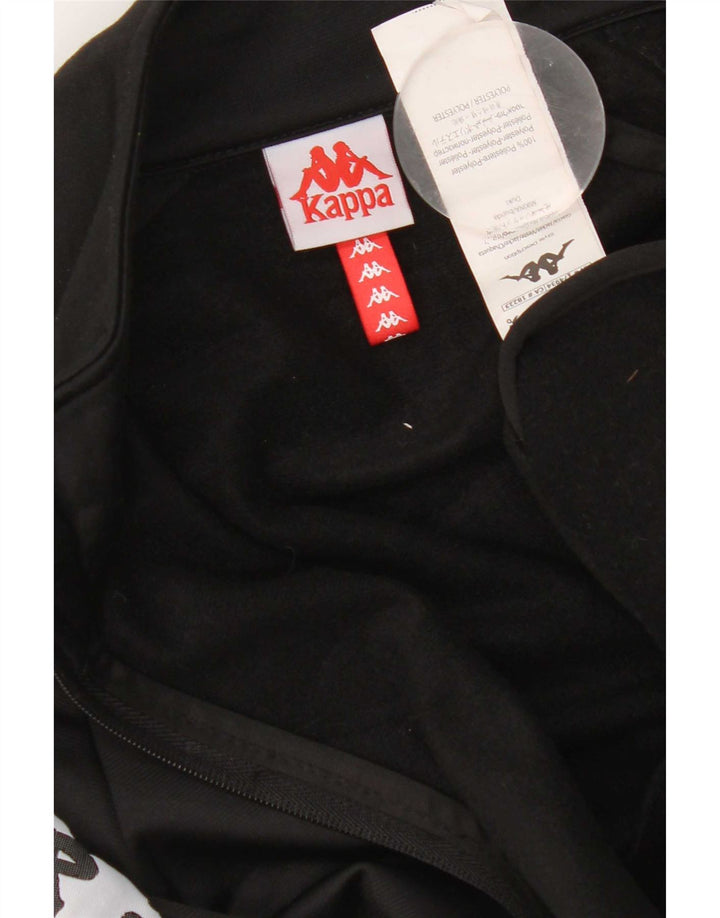 Kappa Mens Graphic Tracksuit Top Jacket Medium Black Colourblock Polyester