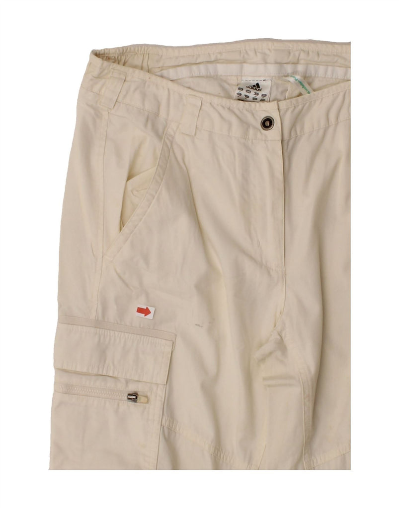 ADIDAS Womens Bootcut Cargo Trousers UK 12 Medium W30 L30 Beige Cotton Vintage Adidas and Second-Hand Adidas from Messina Hembry 
