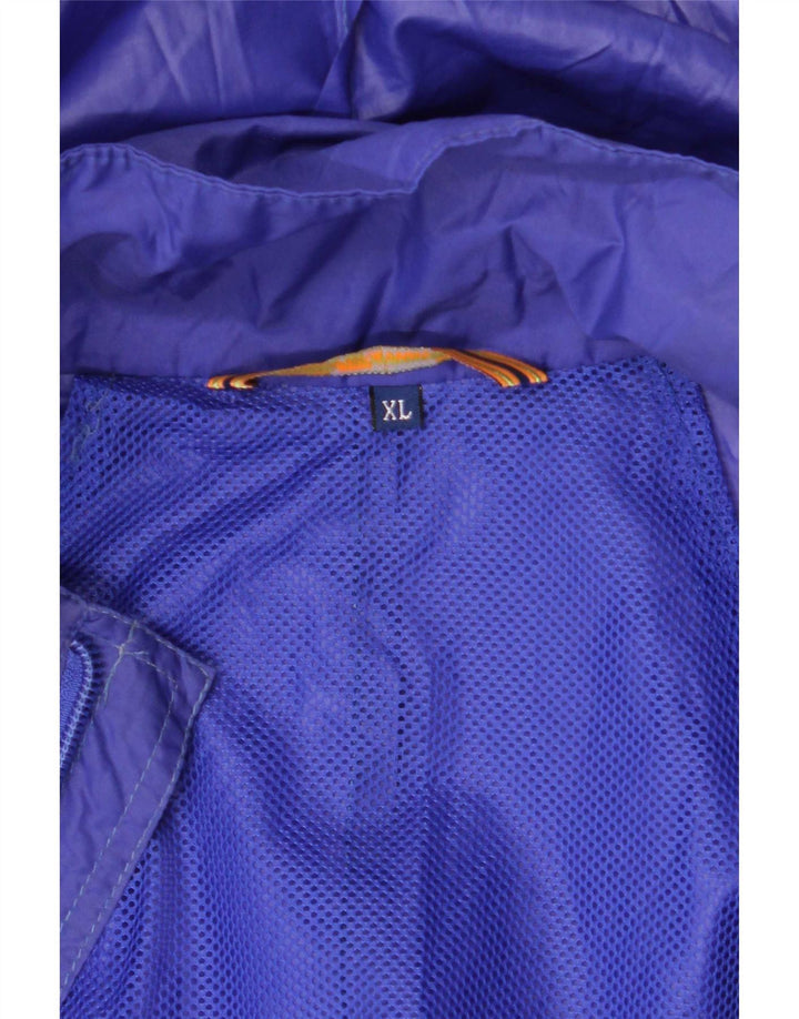 K-Way Mens Hooded Rain Jacket UK 42 XL Blue Polyamide