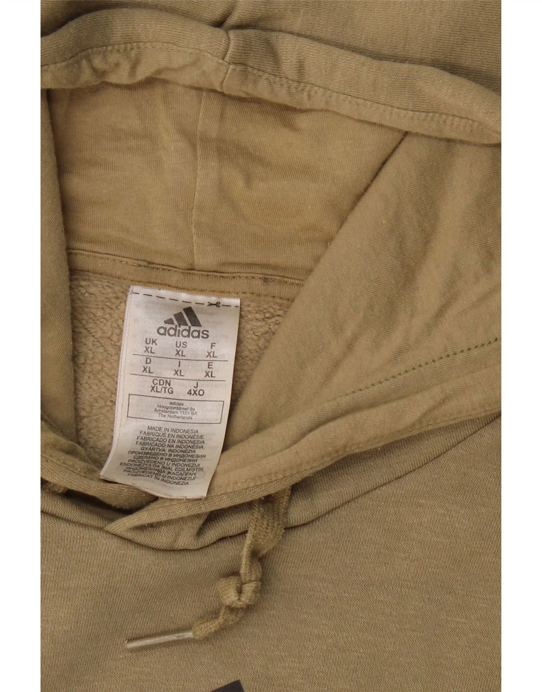 ADIDAS Mens Graphic Hoodie Jumper XL Grey Colourblock Cotton