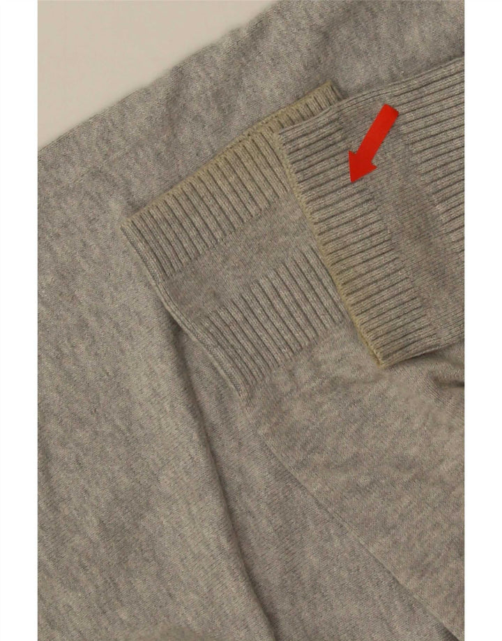 Tommy Hilfiger Mens V-Neck Jumper Sweater Large Grey Cotton