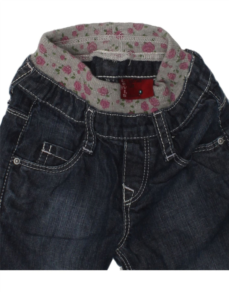 LEVI'S Baby Girls Straight Jeans 0-3 Months W16 L7 Navy Blue Cotton | Vintage Levi's | Thrift | Second-Hand Levi's | Used Clothing | Messina Hembry 