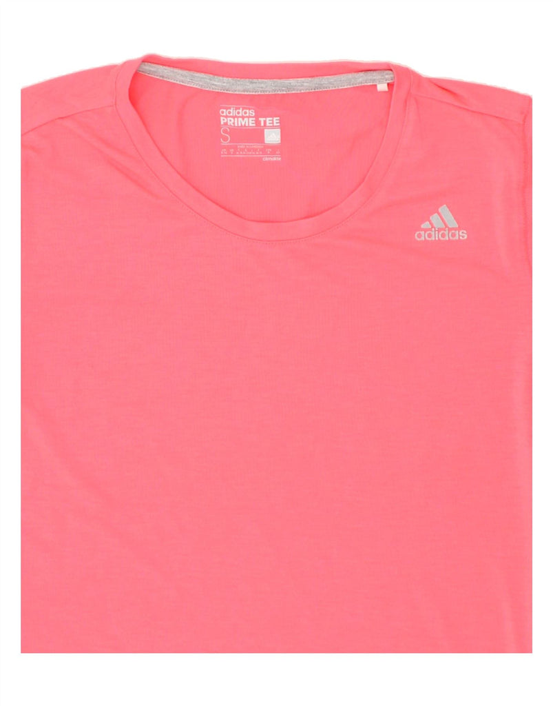 ADIDAS Womens Climalite Graphic T-Shirt Top UK 8/10 Small Pink Polyester | Vintage Adidas | Thrift | Second-Hand Adidas | Used Clothing | Messina Hembry 